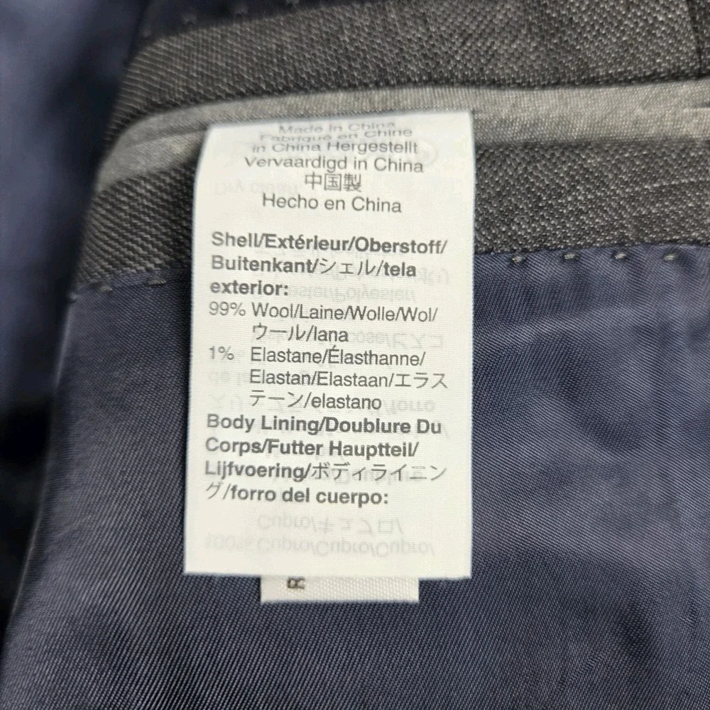 J.Crew Ludlow Blazer Mens 36R Gray Tollegno 1900 Italian Wool Stretch